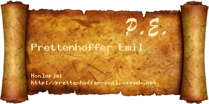 Prettenhoffer Emil névjegykártya
